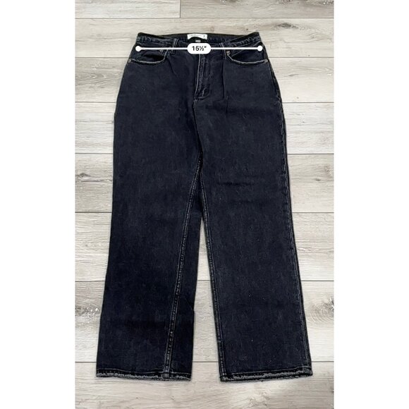 Abercrombie & Fitch Womens Size 10 Long Black Mom Jeans High Rise Denim - Picture 5 of 5